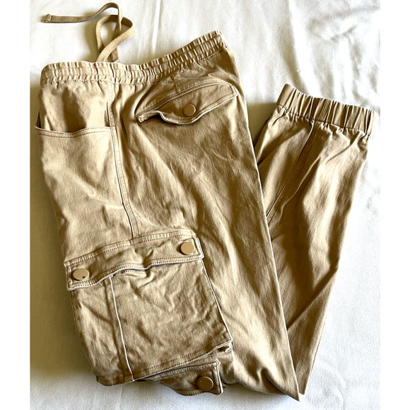 Men's Cargo Jogger Pants Soft Cotton Twill With Stretch Comfort Lounge Active - Picture 9 of 12